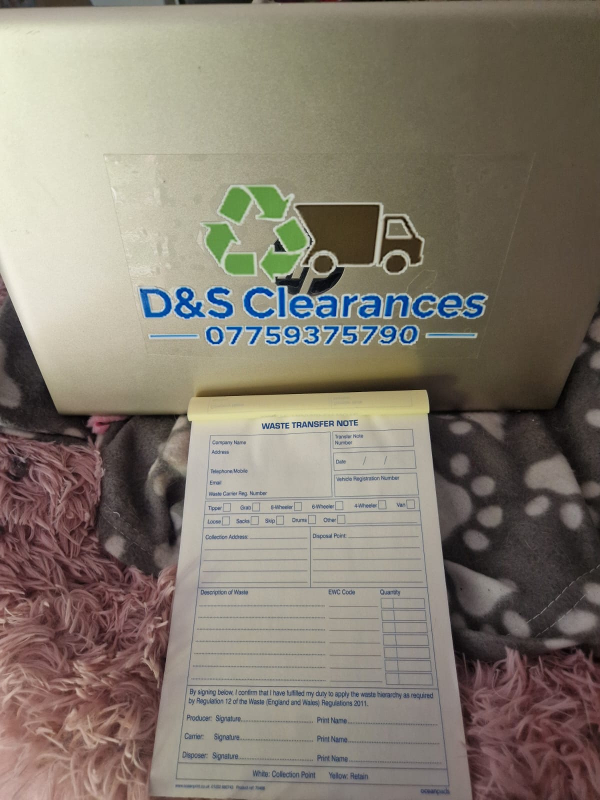 D&S Clearances team pricing a house clearance job in Beer