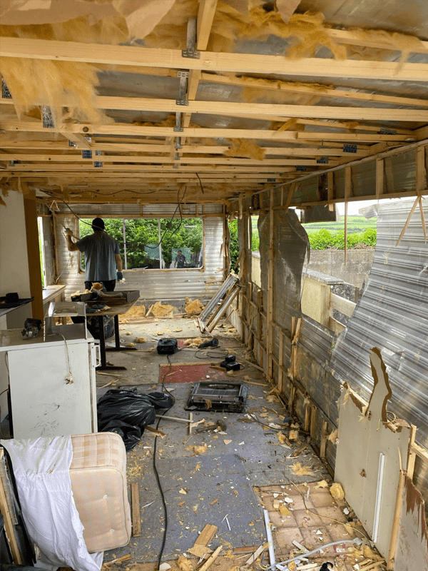 Static caravan that we disposed of
