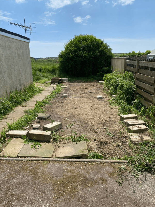 After the caravan was removed