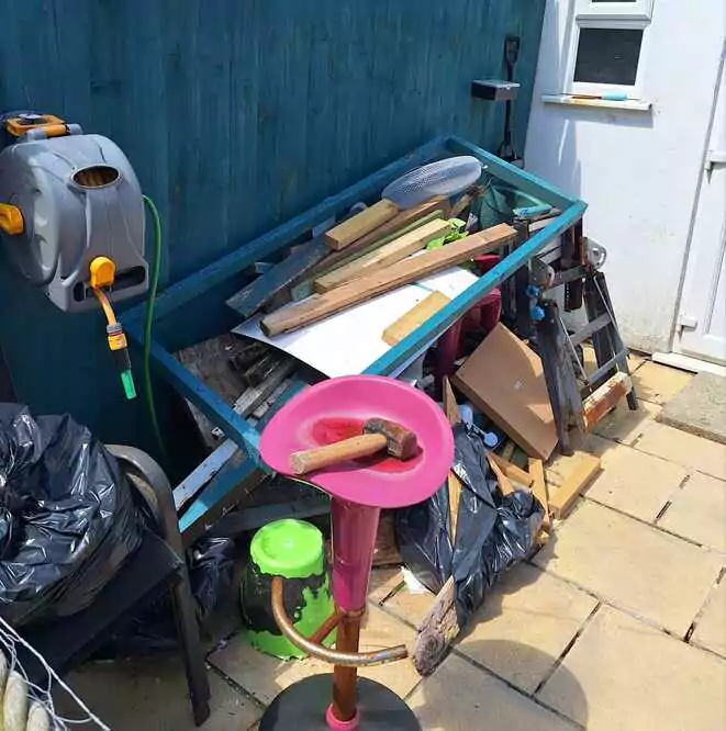 Rubbish outside house