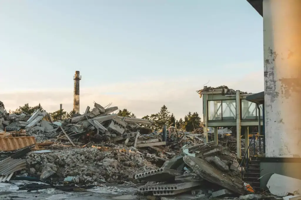 Efficient house demolition and rubble clearance in Newquay by D&S demolition contractors.
